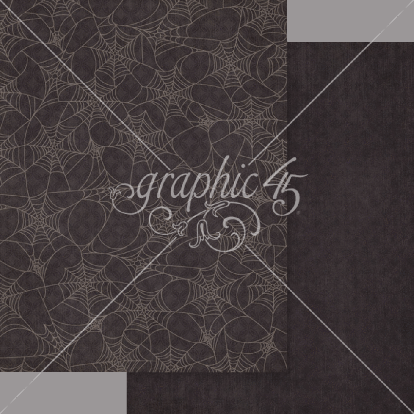Graphic 45 - Designpapier "Ghostly Greetings" Patterns & Solid Pad 8,5x11 Inch - 16 Bogen