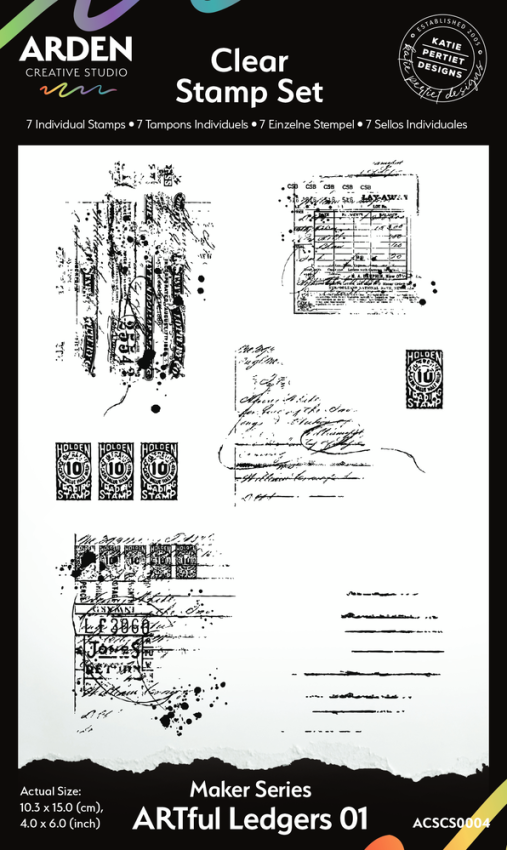 Arden Creative Studio - Stempelset "ARTful Ledgers 01" Clear Stamps