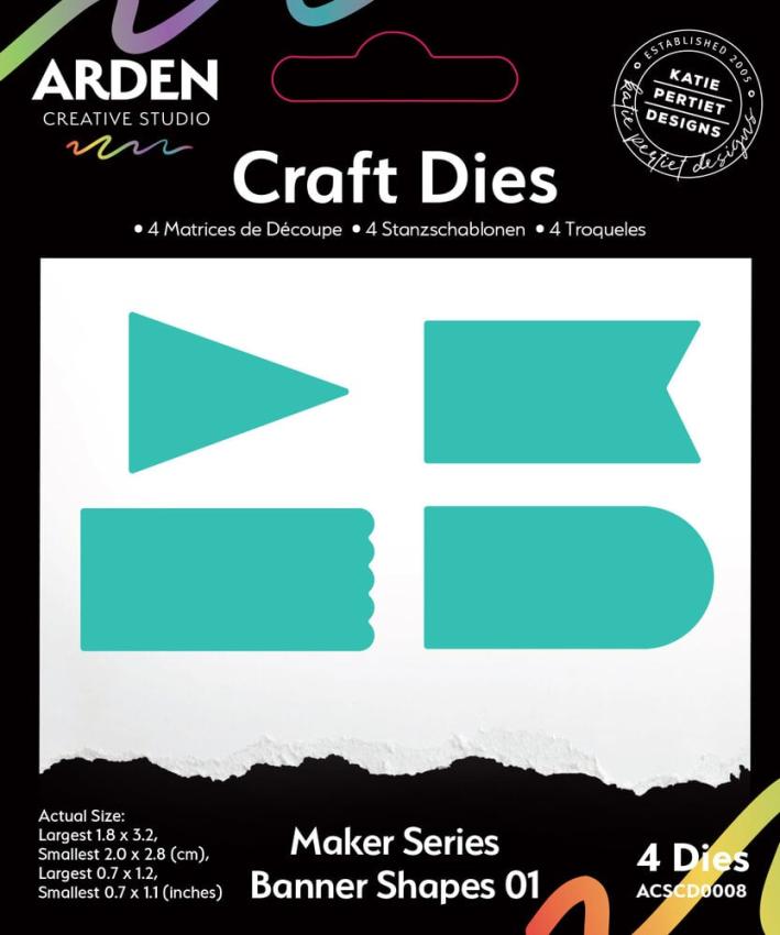 Arden Creative Studio - Stanzschablone "Banner Shapes 01" Dies
