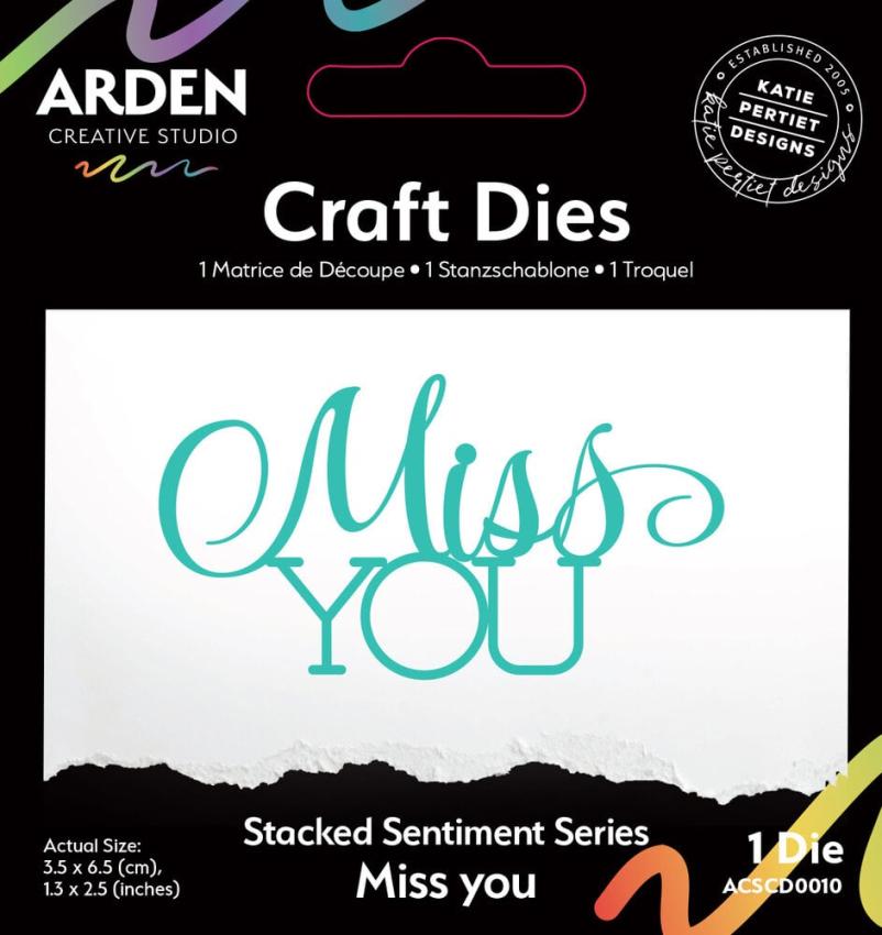 Arden Creative Studio - Stanzschablone "Miss You" Dies
