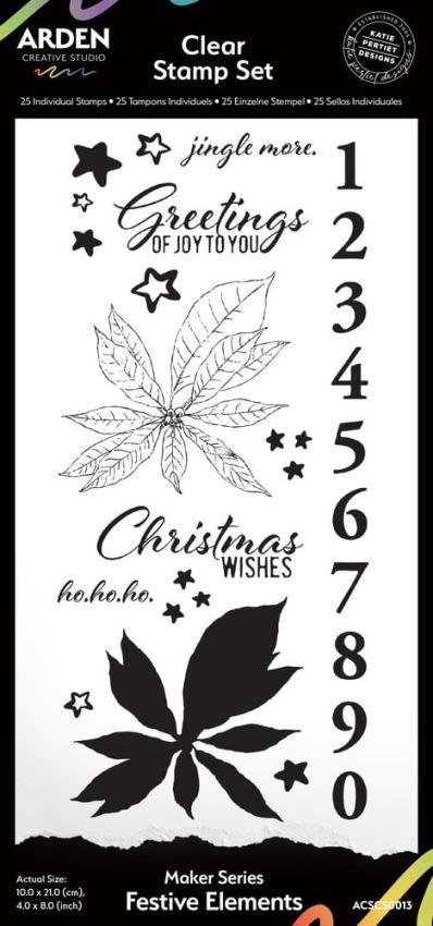 Arden Creative Studio - Stempelset "Festive Elements" Clear Stamps