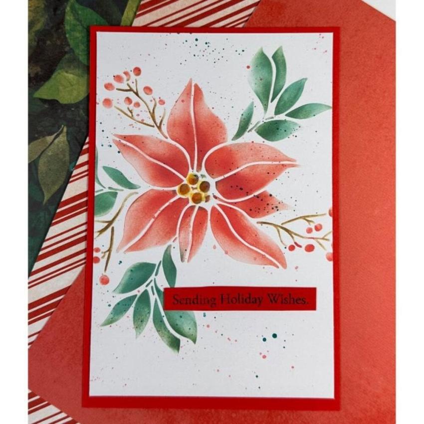 Arden Creative Studio - Schablone 6x8 Inch "Seasonal Blooms" Stencil