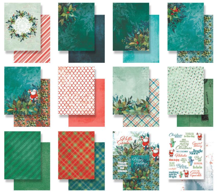 Arden Creative Studio - Designpapier "Season of Joy" Paper Pack 6x8 Inch - 12 Bogen