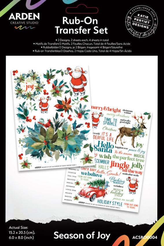 Arden Creative Studio - Transfer Aufkleber "Season of Joy" Rub-On Transfer Set