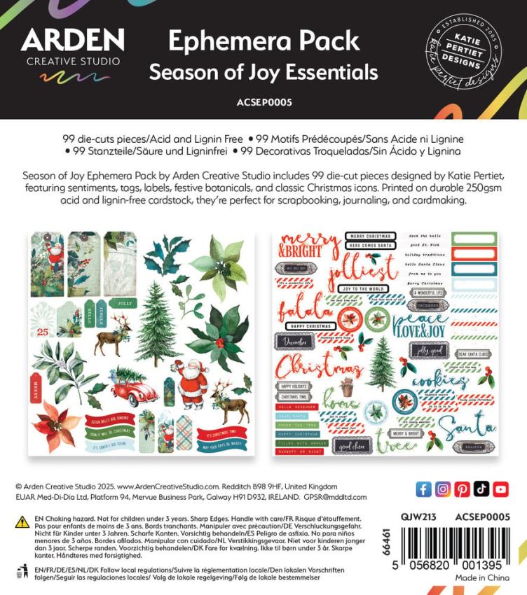 Arden Creative Studio - Stanzteile "Season of Joy" Ephemera