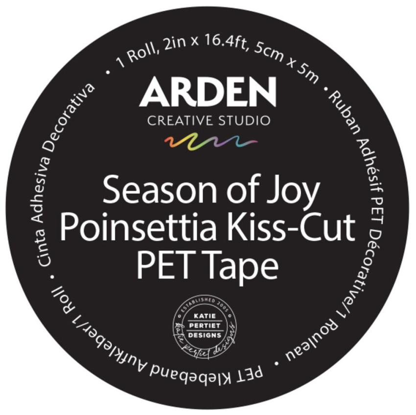 Arden Creative Studio - Decorative Tape "Season of Joy Poinsettia" Kiss Cut Pet Tape