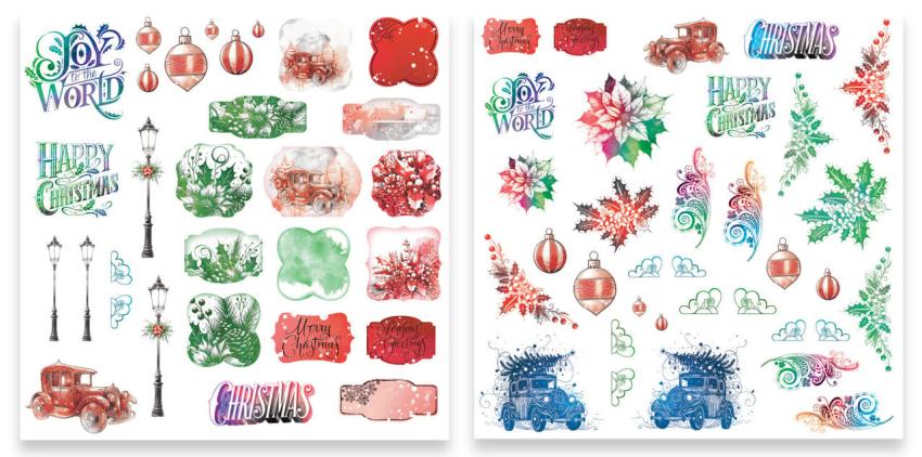 Arden Creative Studio - Stanzteile "Vintage Christmas" Ephemera