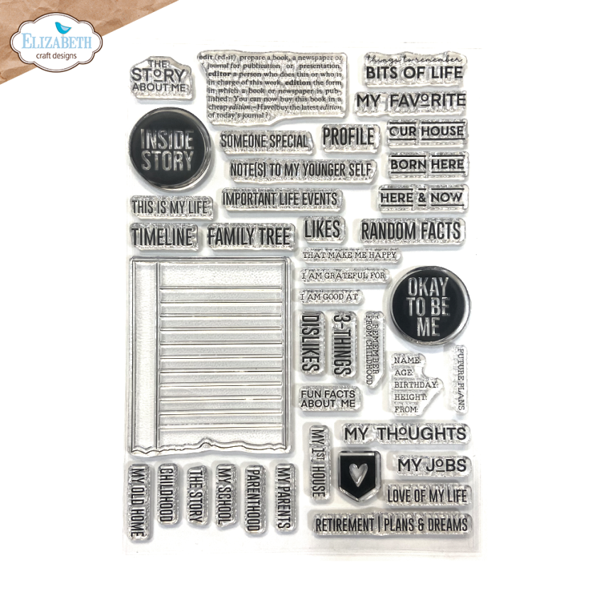 Elizabeth Craft Designs - Stempelset "About Me" Clear Stamps