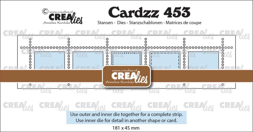Crealies - Stanzschablone "No. 453 Postage Stamp Strip XL Horizontal Rectangles" Cardzz Dies