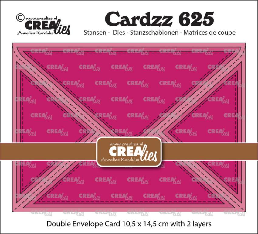 Crealies - Stanzschablone "No. 625 Double Envelope Card Rectangle" Cardzz Dies