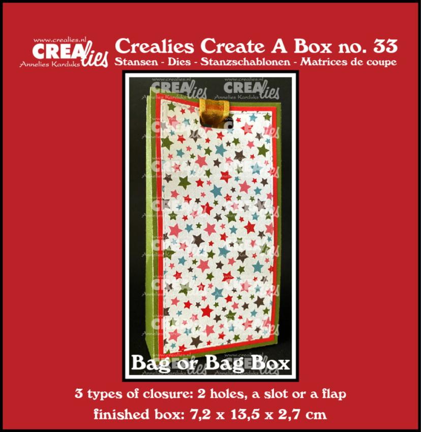 Crealies - Stanzschablone "No. 33 Bag Box for Gifts and Advent" Create A Box Dies