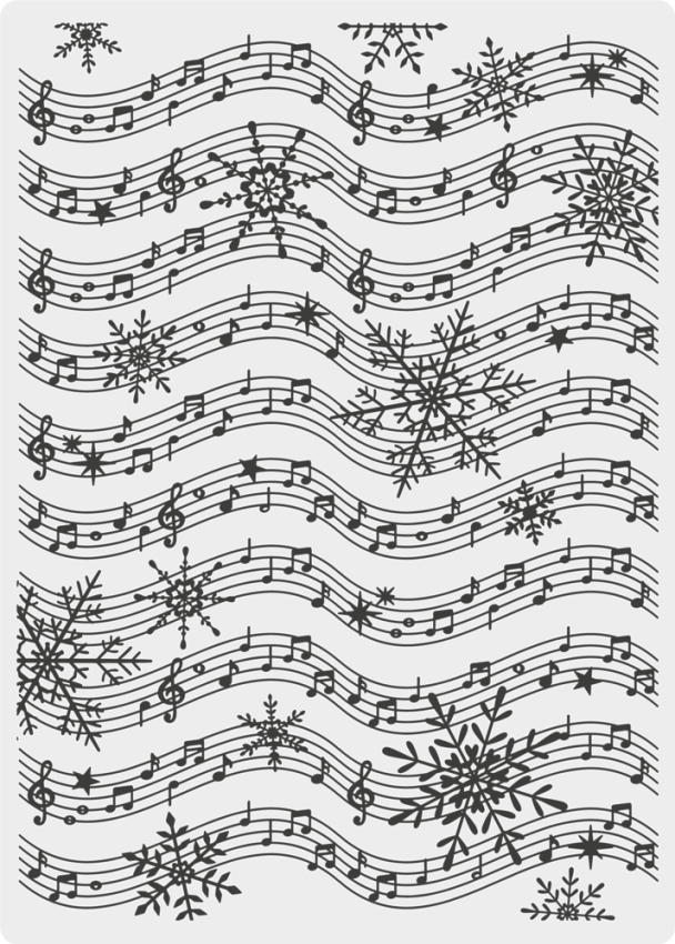 Crafters Companion - Prägefolder "Joyful Music" 2D Embossingfolder