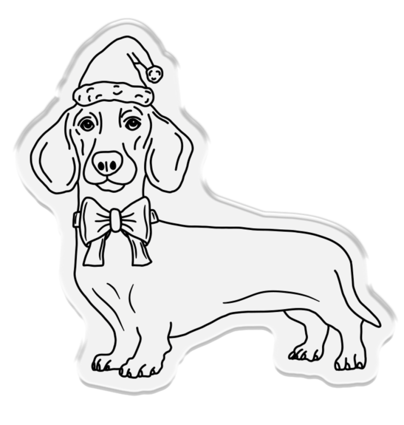 Crafters Companion - Stempelset & Stanzschablone "Dachshund" Stamp & Dies