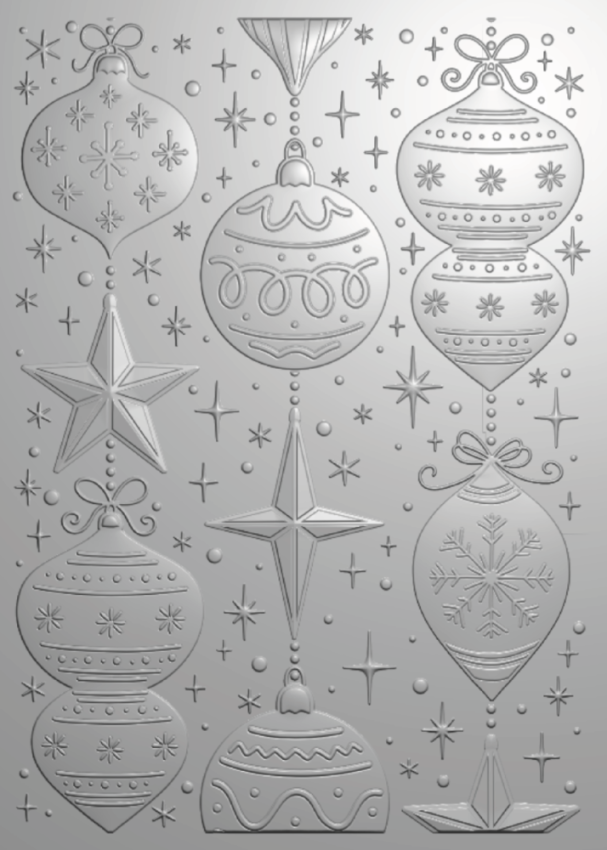 Crafters Companion - Prägefolder "Dazzling Baubles" 3D Embossingfolder