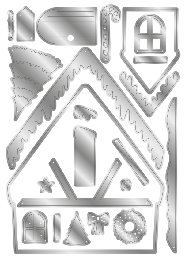 Crafters Companion - Stempelset & Stanzschablone "Christmas Cabin" Stamp & Dies