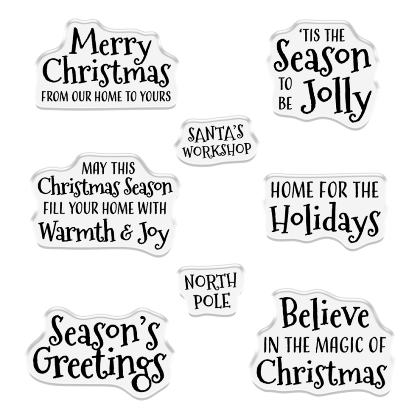 Crafters Companion - Stempelset & Stanzschablone "Christmas Cabin" Stamp & Dies
