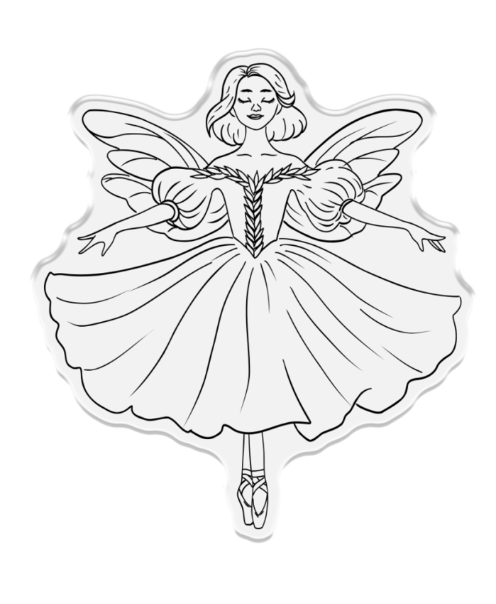 Crafters Companion - Stempelset & Stanzschablone "Sugar Plum Fairy" Stamp & Dies
