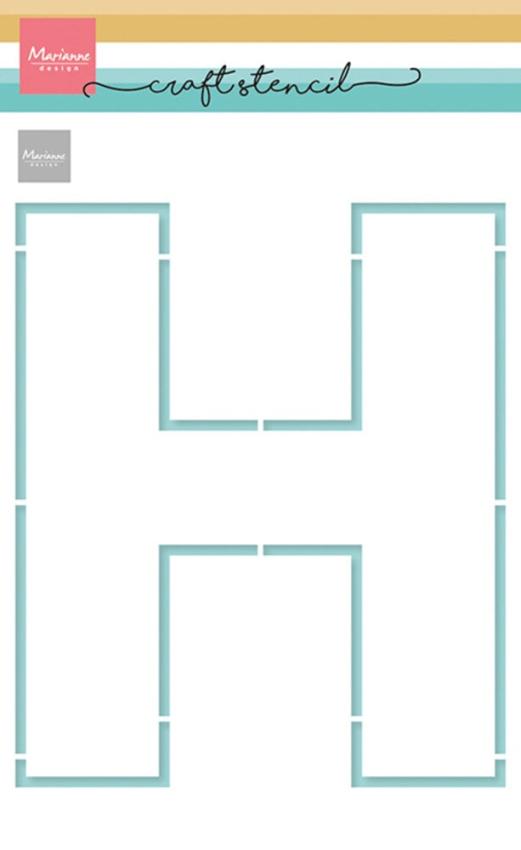Marianne Design - Schablone 14,9x21cm "H-Letter" Stencil