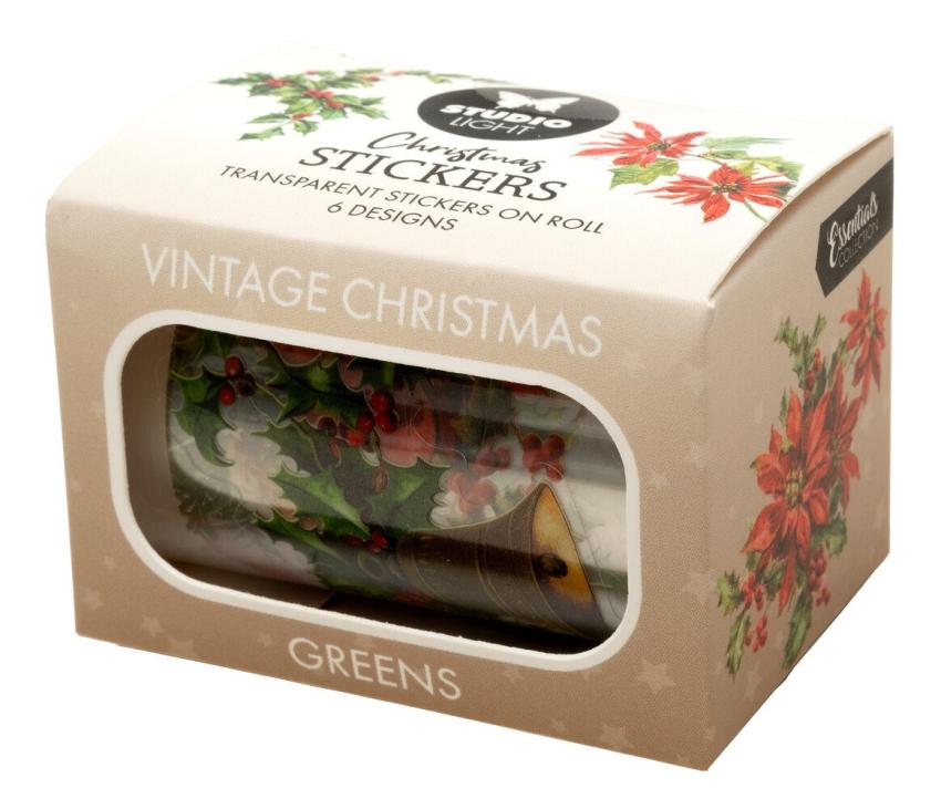 Studio Light - Aufkleber "Vintage Christmas Greens" Stickers on Roll