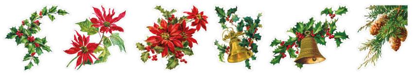 Studio Light - Aufkleber "Vintage Christmas Greens" Stickers on Roll