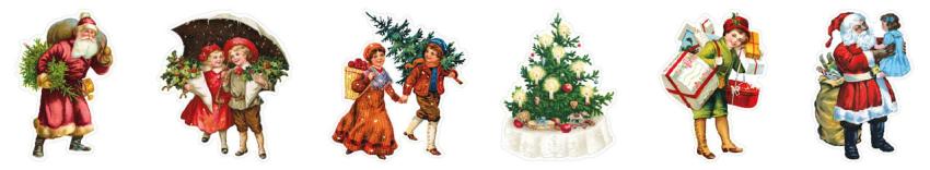 Studio Light - Aufkleber "Vintage Christmas Celebration" Stickers on Roll