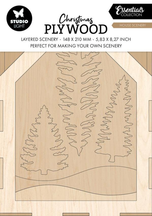 Studio Light - Holzteile 14,8x21cm "House Scenery" Plywood Elements