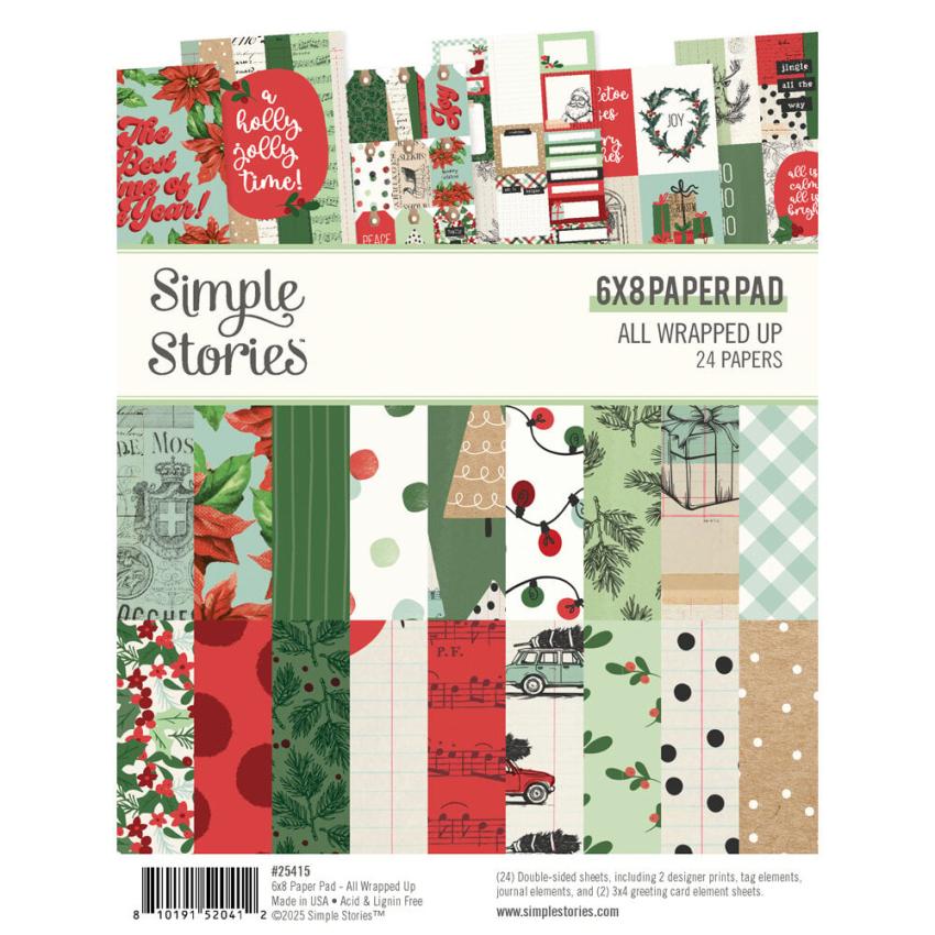 Simple Stories - Designpapier "All Wrapped Up" Paper Pack 6x8 Inch - 24 Bogen