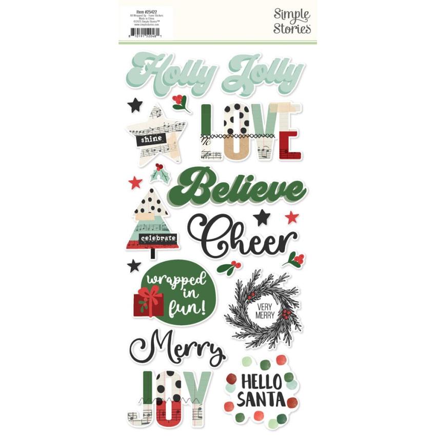 Simple Stories - Aufkleber "All Wrapped Up" Foam Sticker