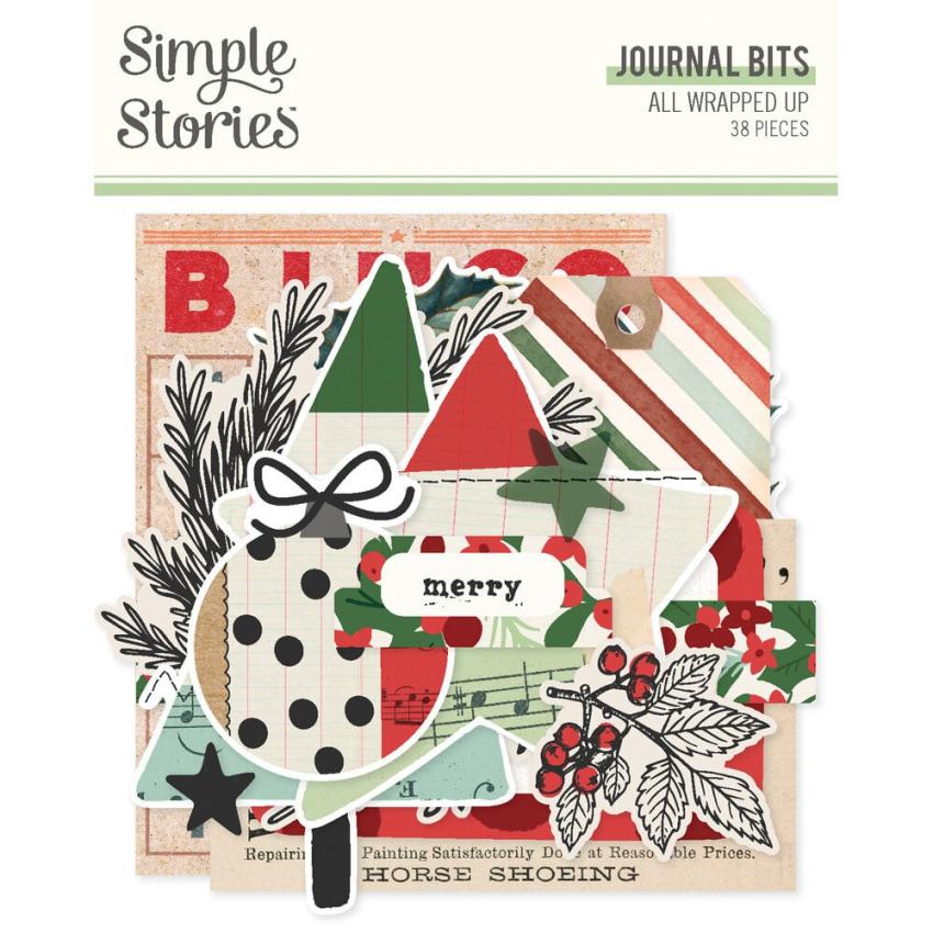 Simple Stories - Stanzteile "All Wrapped Up" Journal Bits & Pieces 