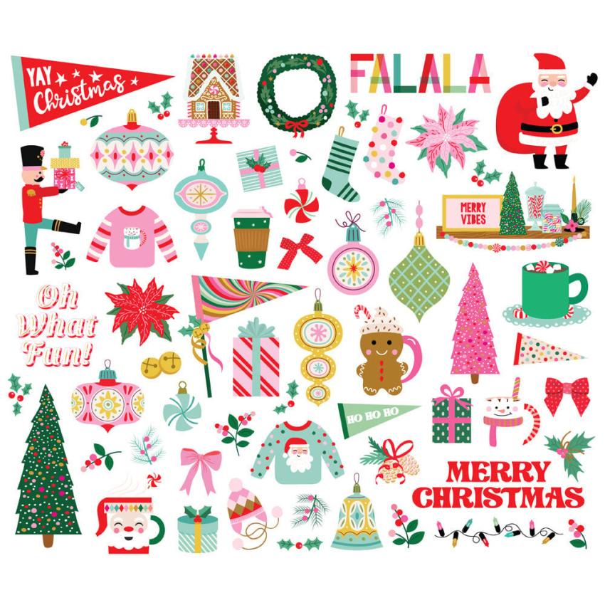 Simple Stories - Stanzteile "Hard Candy Christmas" Bits & Pieces 