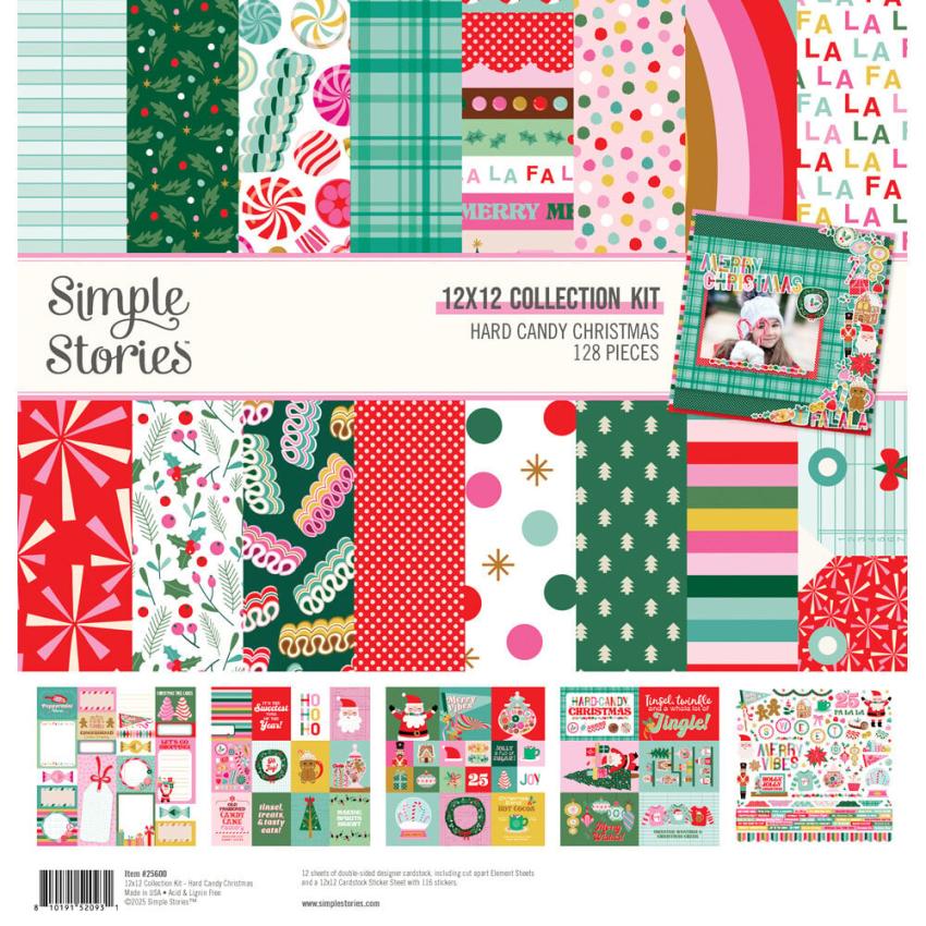 Simple Stories - Collections Kit "Hard Candy Christmas" 12 Bogen Designpapier