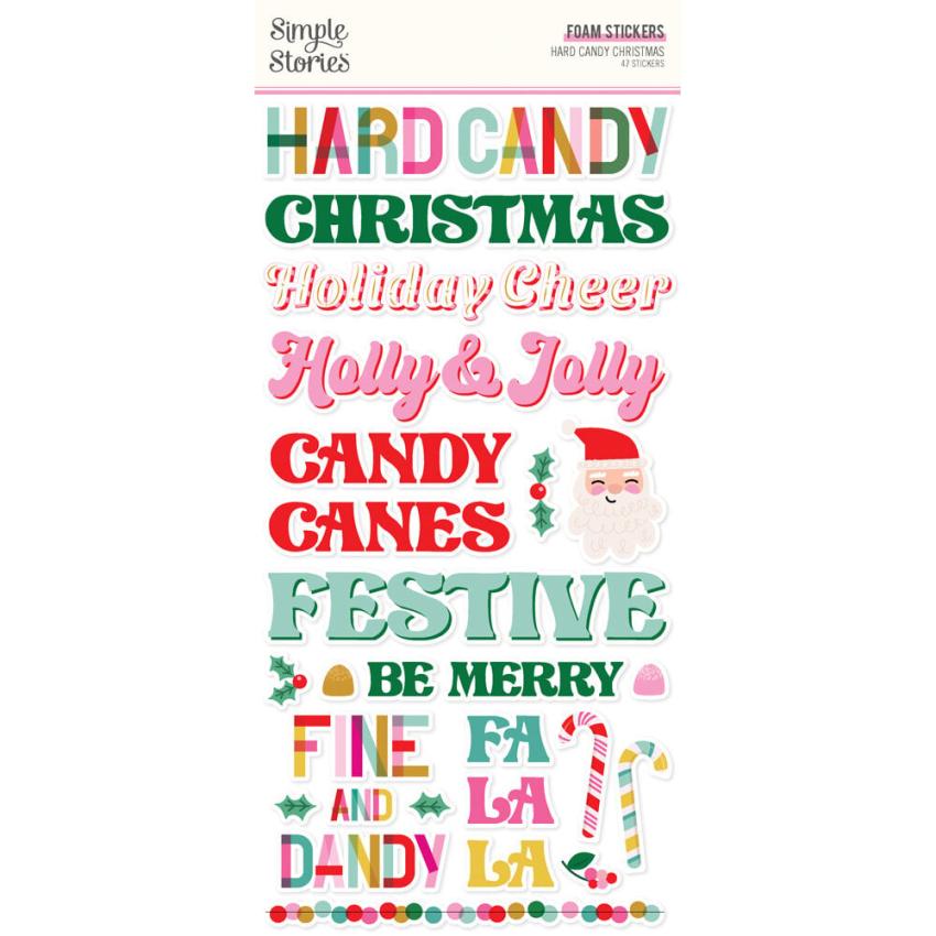 Simple Stories - Aufkleber "Hard Candy Christmas" Foam Sticker