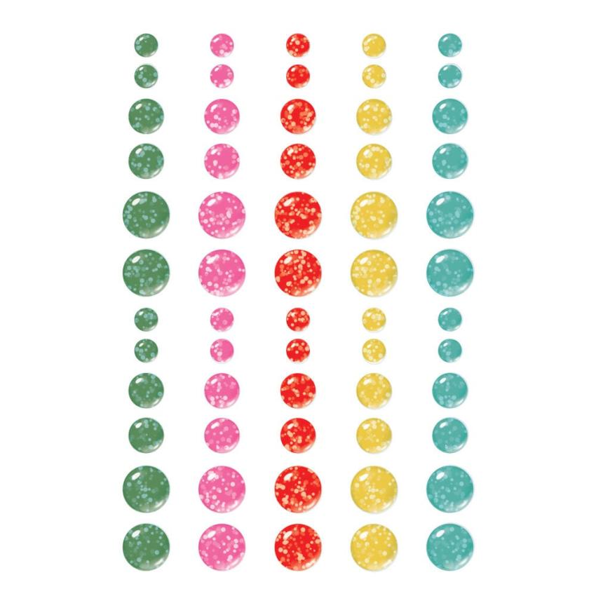 Simple Stories - Enamel Dots "Hard Candy Christmas" 60 Stück 