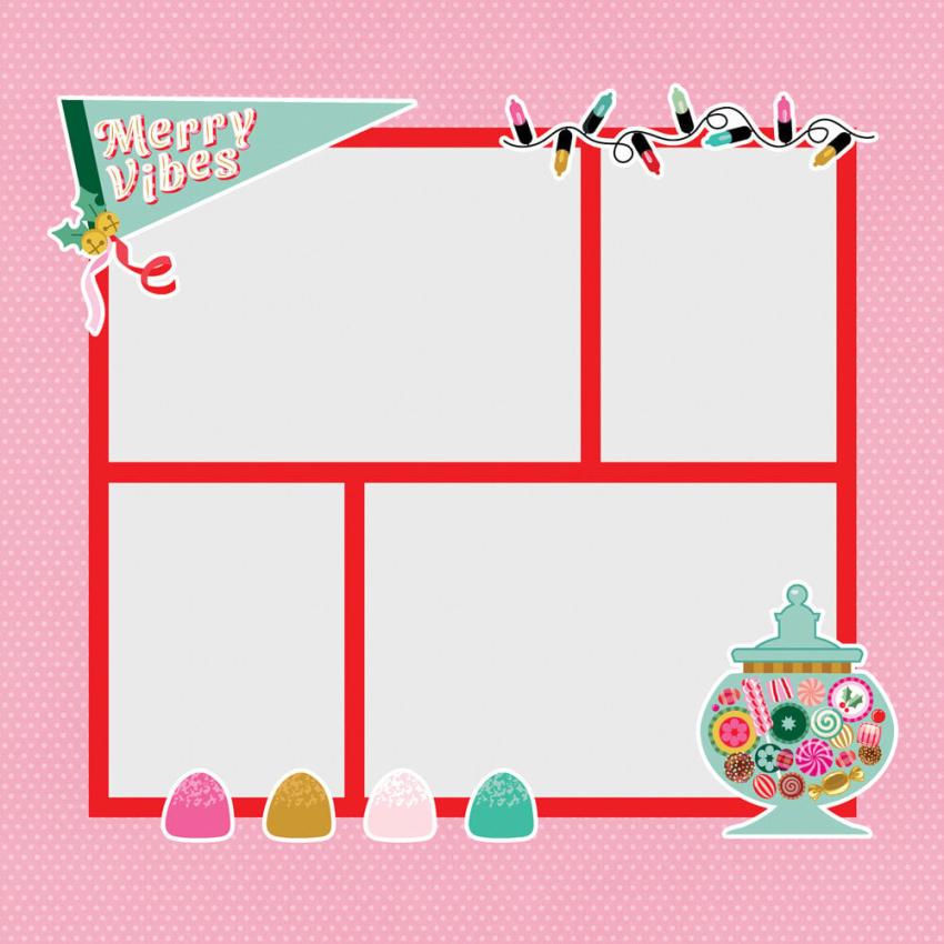 Simple Stories - Stanzteile "Hard Candy Christmas" Pages Pieces