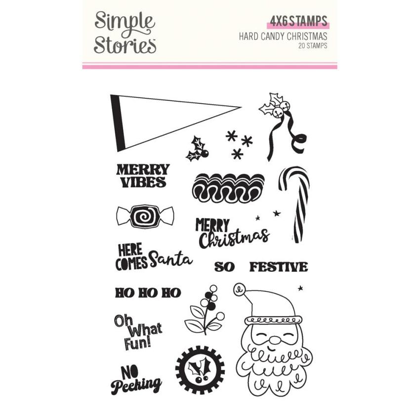 Simple Stories - Stempelset "Hard Candy Christmas" Clear Stamps 