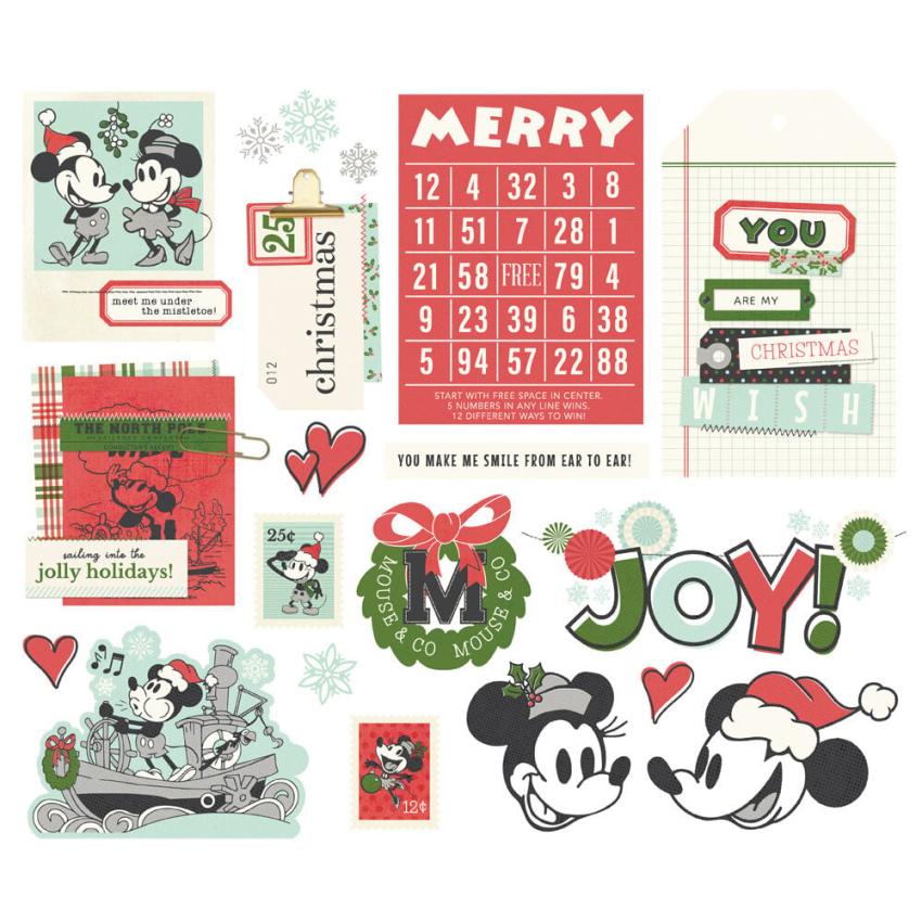 Simple Stories - Stanzteile "Say Cheese Classic Mouse Christmas" Big Bits & Pieces 