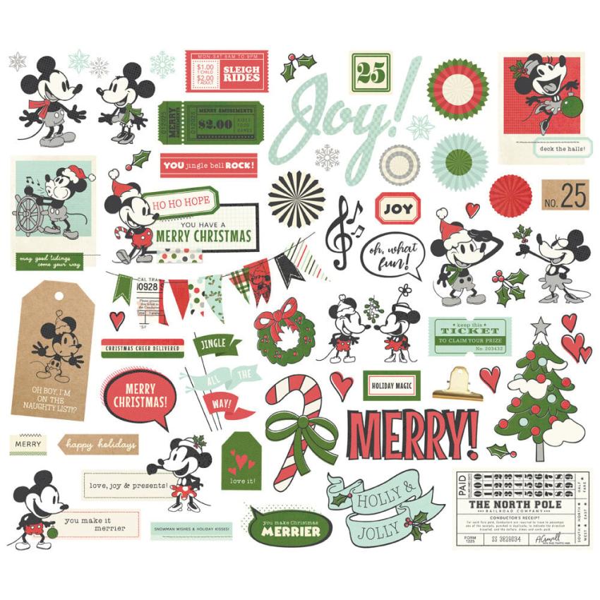 Simple Stories - Stanzteile "Say Cheese Classic Mouse Christmas" Bits & Pieces 