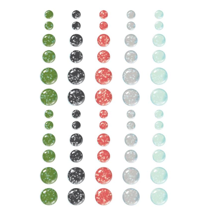 Simple Stories - Enamel Dots "Say Cheese Classic Mouse Christmas" 60 Stück 