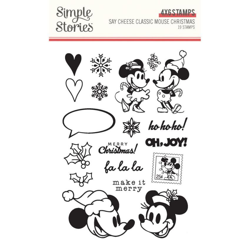 Simple Stories - Stempelset "Say Cheese Classic Mouse Christmas" Clear Stamps 