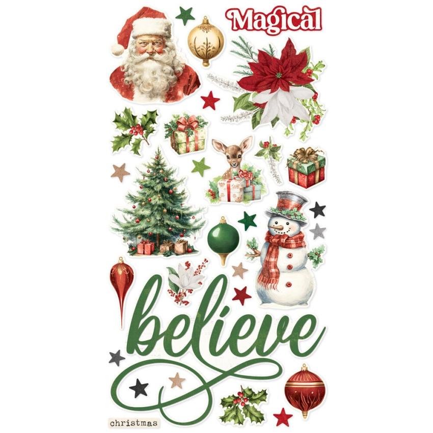 Simple Stories - Aufkleber "Simple Vintage Believe" Chipboard Sticker 