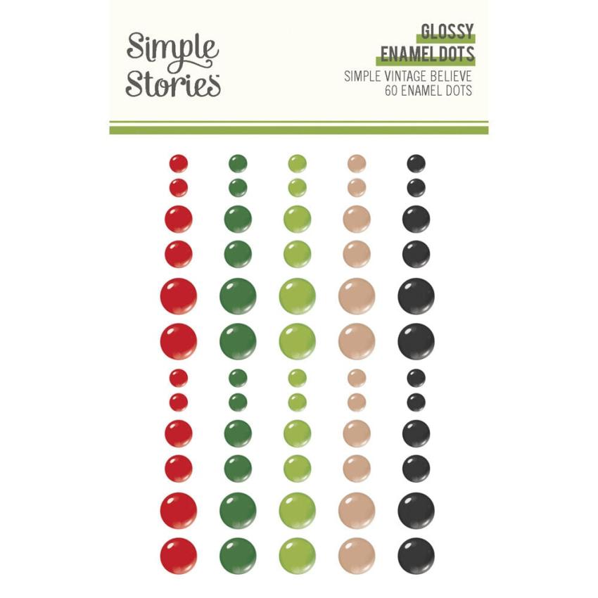 Simple Stories - Enamel Dots "Simple Vintage Believe" 60 Stück 