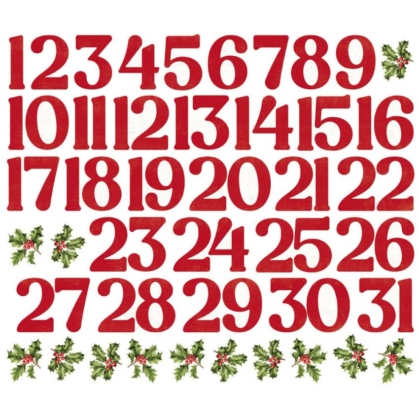 Simple Stories - Stanzteile "Simple Vintage Believe" Number Bits & Pieces 