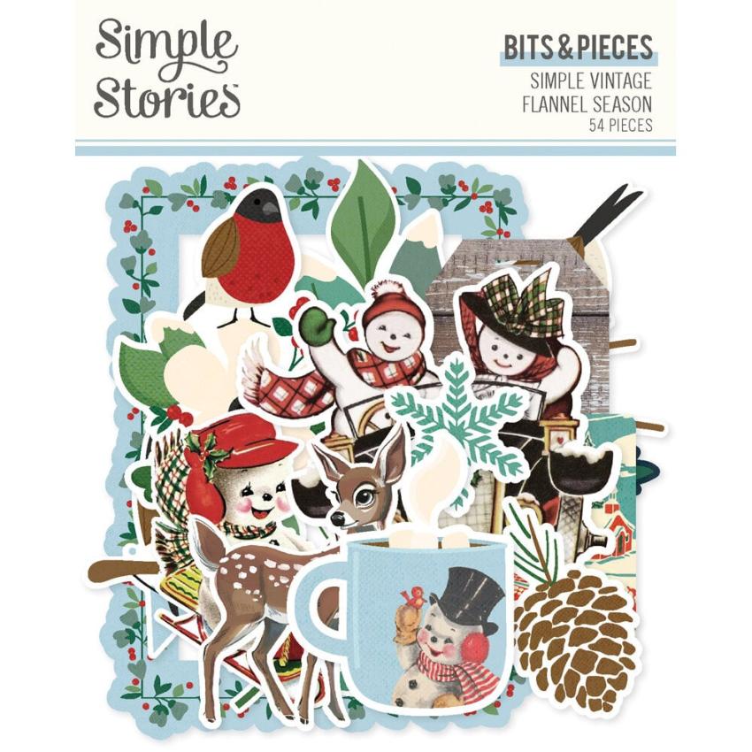 Simple Stories - Stanzteile "Simple Vintage Flannel Season" Bits & Pieces 