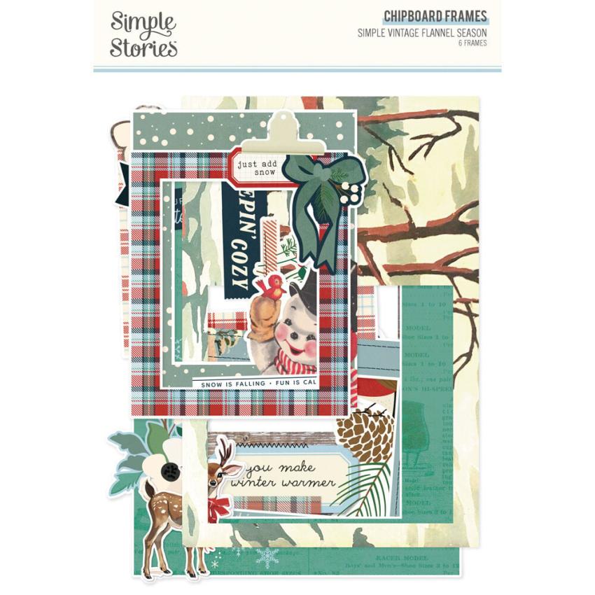Simple Stories - Chipboard Frames "Simple Vintage Flannel Season" 
