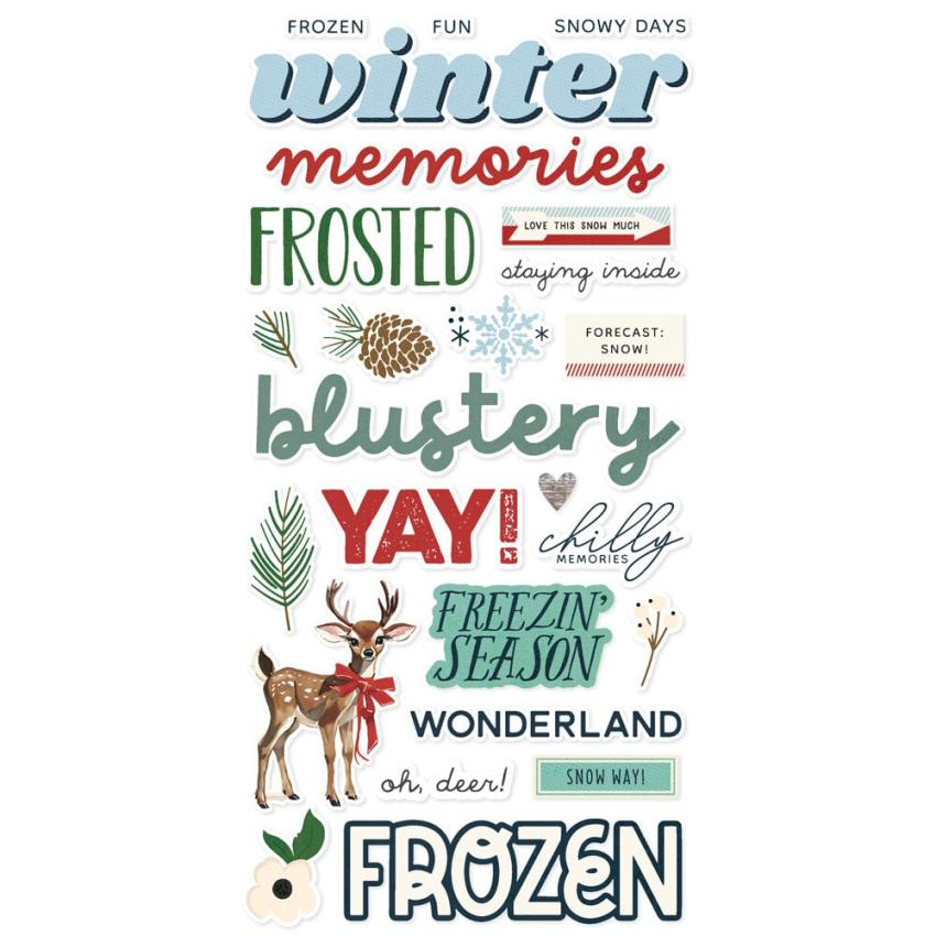 Simple Stories - Aufkleber "Simple Vintage Flannel Season" Foam Sticker