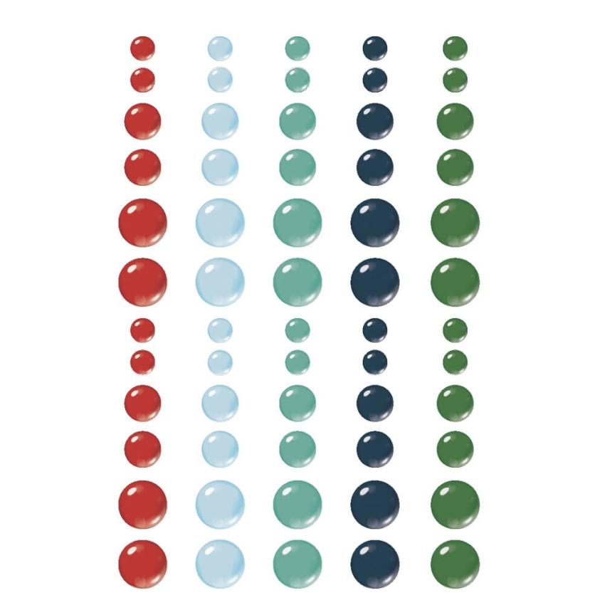 Simple Stories - Enamel Dots "Simple Vintage Flannel Season" 60 Stück 
