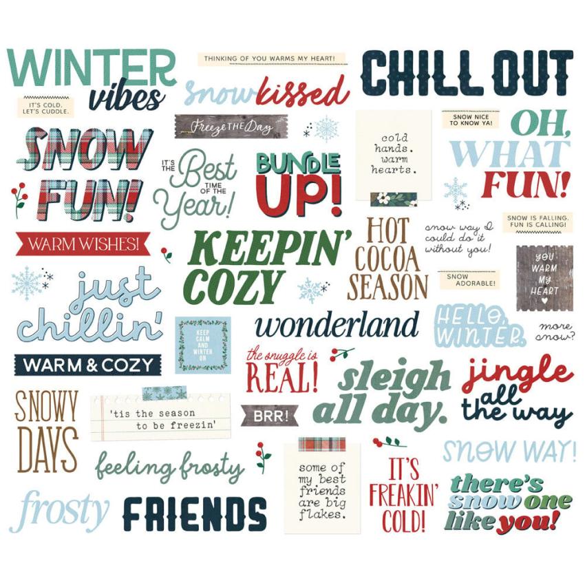 Simple Stories - Stanzteile "Simple Vintage Flannel Season" Sentiment Bits & Pieces 