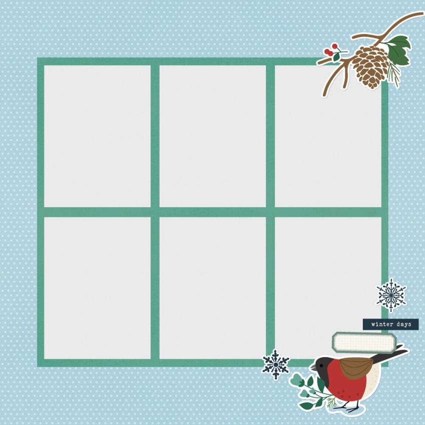 Simple Stories - Stanzteile "Simple Vintage Flannel Season" Pages Pieces