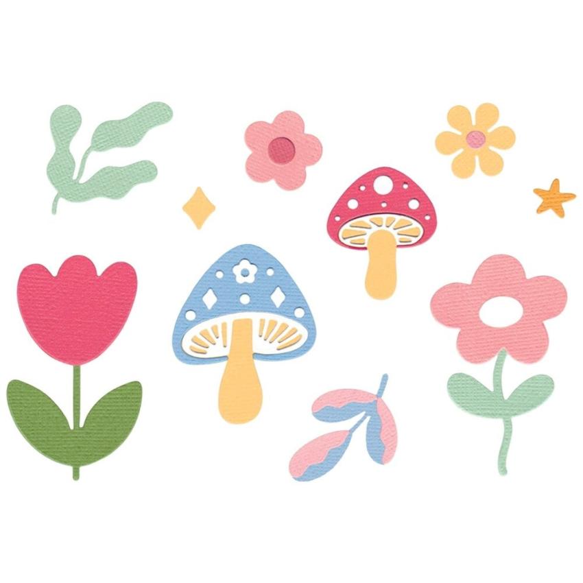 Sizzix - Stanzschablone "Happy Florals" Thinlits Craft Dies