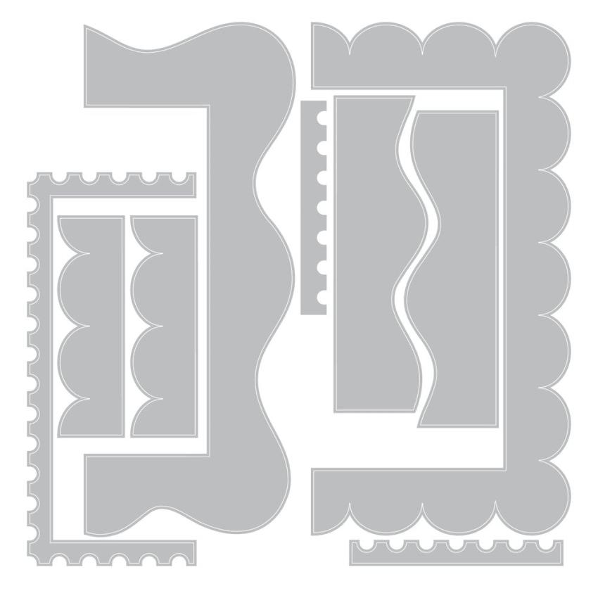 Sizzix - Stanzschablone "Fun Borders" Thinlits Craft Dies